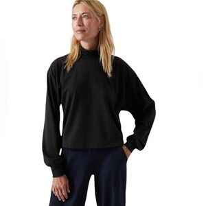 ATHLETA Venice Sweatshirt in Black Size Large